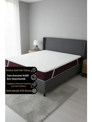 Micro-ped %100 Sıvı Su Geçirmez Tek-çift Kişilik Köşe Lastikli Yatak Alezi Koruyucu Bebek Çocuk Alez 120x200 cm
