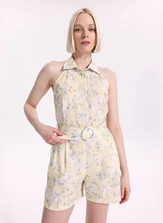 Fabrika Çok Renkli Kadın Regular Fit Desenli Tulum F6SL TLM0043