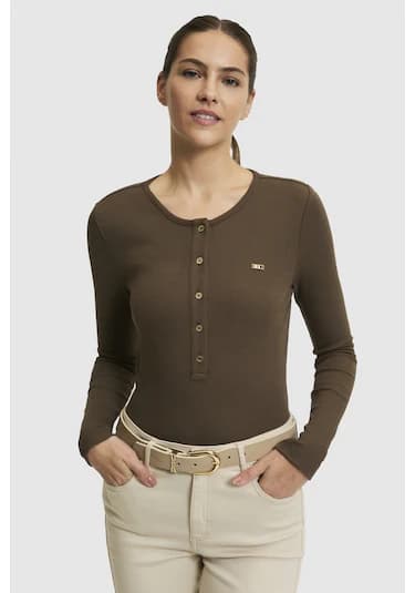U.S. Polo Assn. U.s. Polo Assn. Kadın Kahverengi Tişört 50323456-vr029