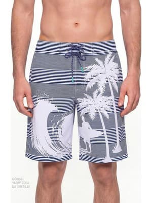 Penti Erkek Lacivert Surf Revival Çizgili Şort