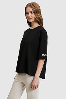 U.S. POLO ASSN. Kadın Siyah Tişört 50323529-VR046