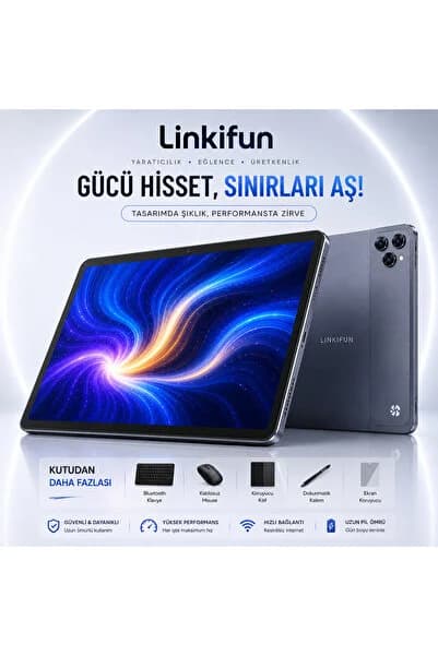 Tablet • 4GB RAM • 32GB Hafıza • 8000mAh Batarya • SIM Destekli • Mouse + Klavye Seti Hediyeli + El Fanı Hediyeli