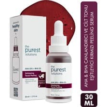 The Purest Solutions, AHA & BHA Canlandırıcı & Cilt Tonu Eşitleyici Kırmızı Peeling Cilt Serumu 30 ml (Aha 10% + Bha 2%)