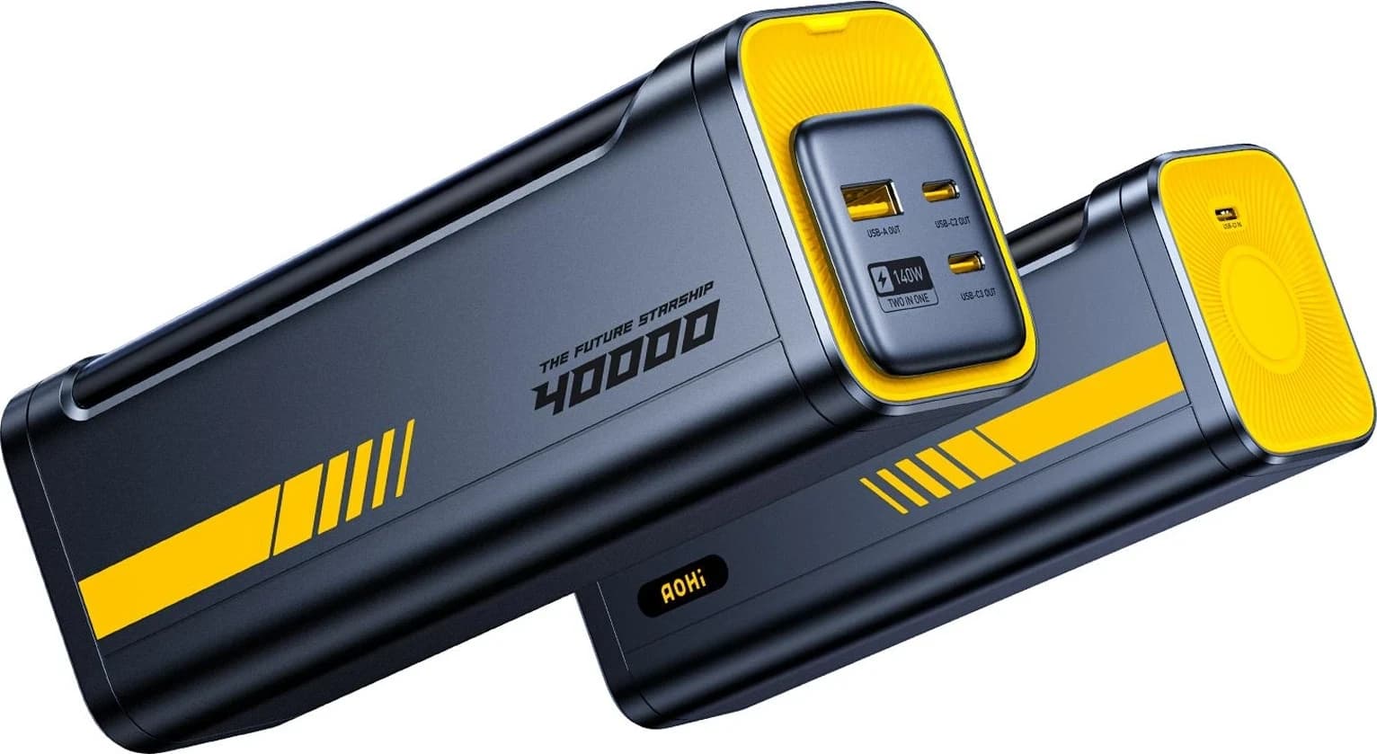 Aohi Starship 40.000 mAh 140W PD3.1 Powerbank, Akıllı Dijital Göstergeli, 2si1 Arada Taşınabilir Hı