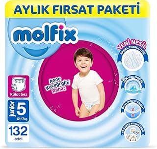 Molfix Pants Bebek Bezi 5 Beden Junior Aylık AvantajPaketi 132 Adet