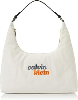Calvin Klein GRAPHIC CANVAS MEDIUM SHOULDER B Kadın Omuz Çantası WHITE CANVAS OS