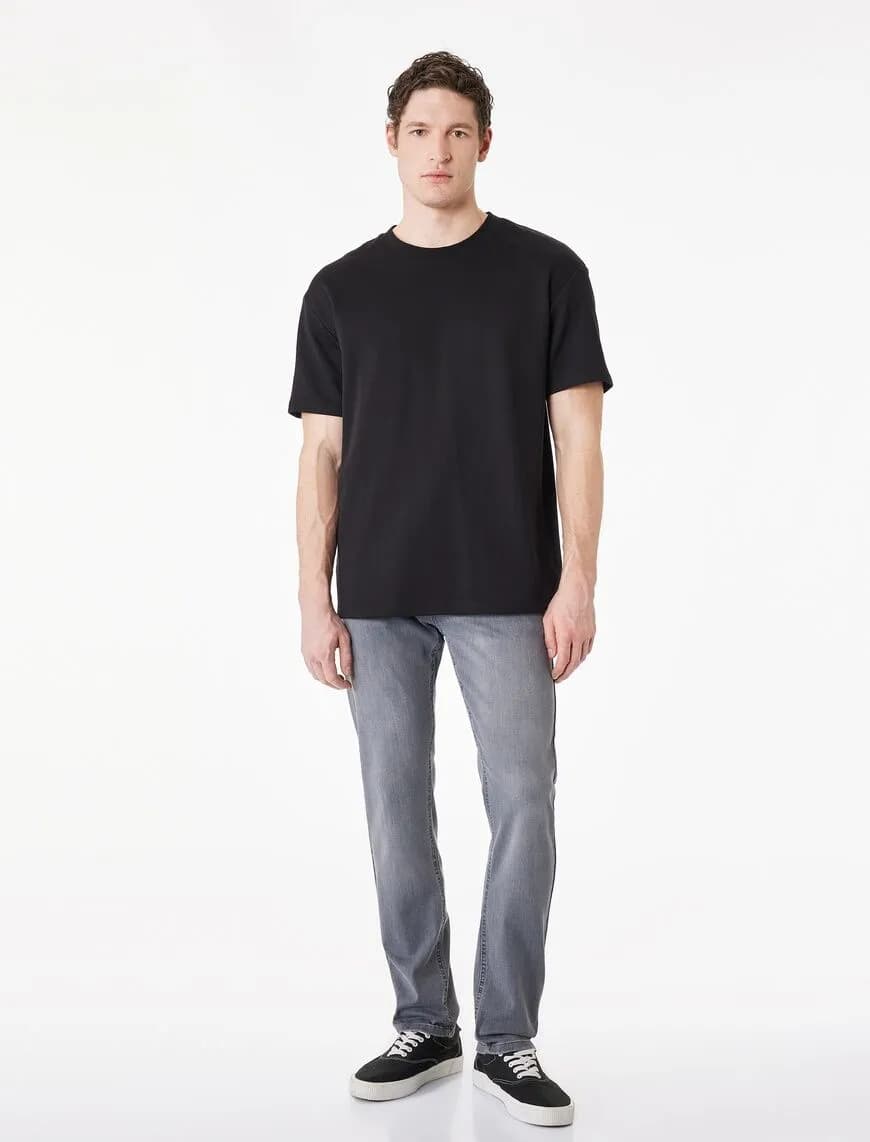 Normal Bel Cepli Slim Fit Jean Pantolon - Brad Jean