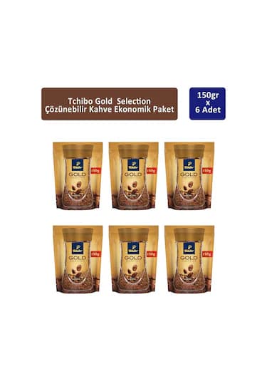 Tchibo Gold Çözünebilir Kahve 6 x 150 G