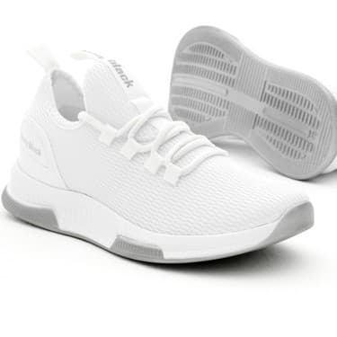 Tonny Black Unisex Beyaz Nefes Alabilen Kumaş Poli Taban Bağcıklı Spor Ayakkabı