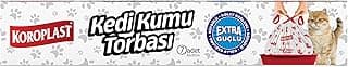 Büzgülü Kedi Kumu Poşeti 7'li Set, 82x50 cm Extra Güçlü Büzgülü Kolay Bağlama, Pratik Sızdırmaz Kullan-At Torbası, Kedi Tuvalet Kabına Uygun, Hijyenik Temizlik Sağlayan Kedi Kumu Torbası