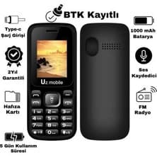 UZ Mobile - Yerli Üretim Tuşlu Cep Telefonu (Uz Türkiye Garantili)