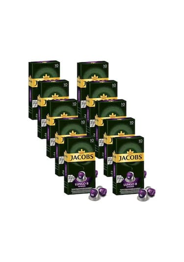 Jacobs Lungo Intenso 8 Nespresso Uyumlu Kapsül Kahve 10 x 10'lu