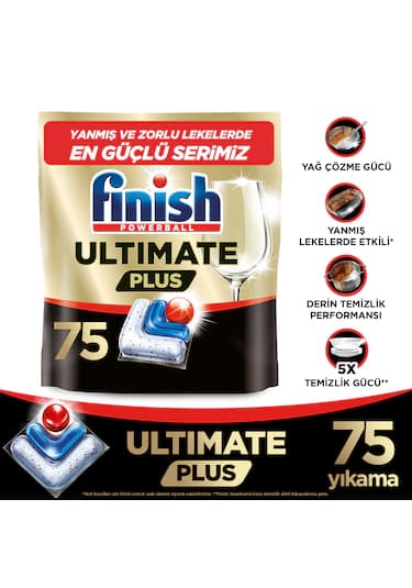 Finish Ultimate Plus Bulaşık Makinesi Deterjanı Kapsül Tablet 75 Adet