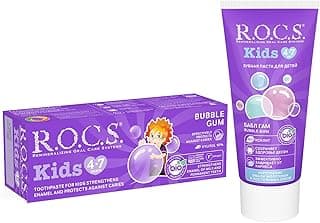 R.O.C.S. Kids 4-7 Yaş Florürsüz Diş Macunu Balon Sakızı Tadında