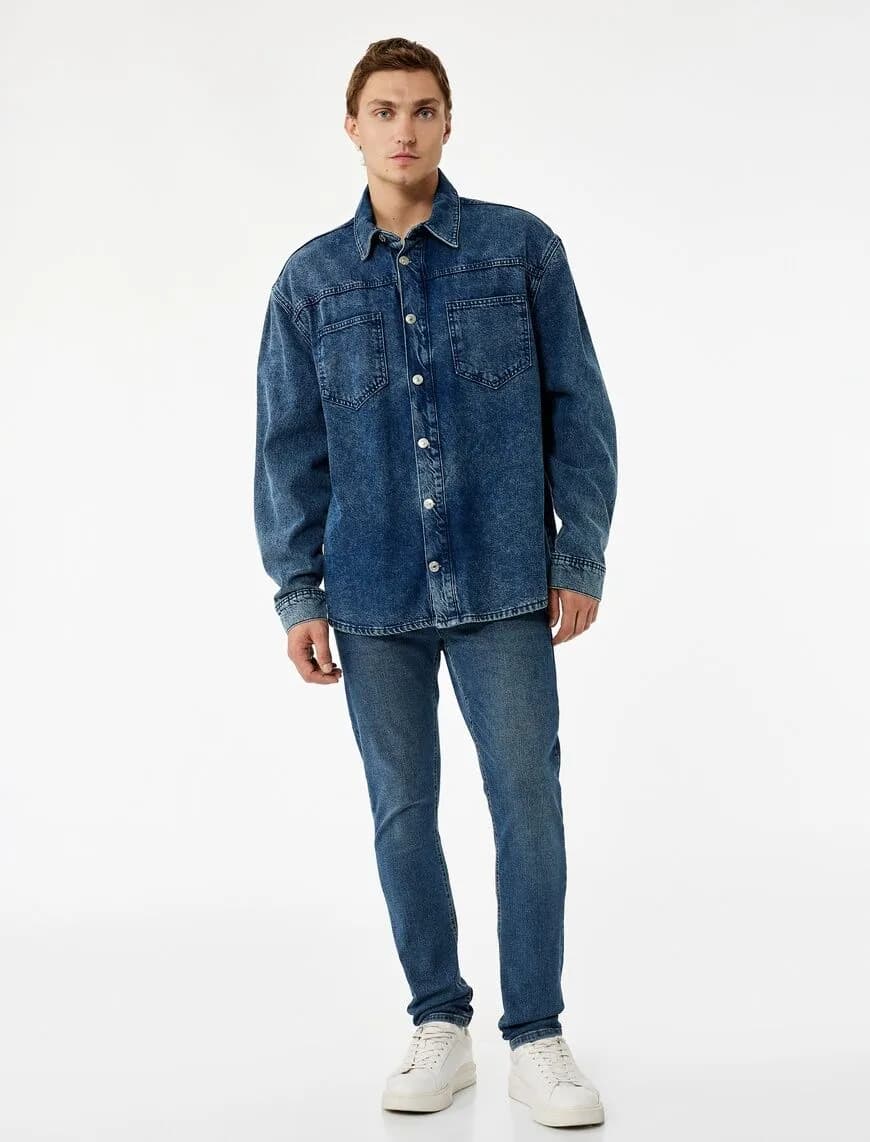 Normal Bel Cepli Pamuklu Slim Fit Jean Pantolon - Brad Jean