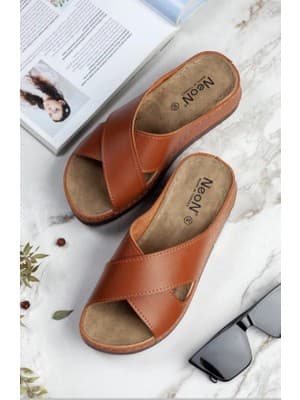 Neon Shoes Lina Kadın Anatomik Ortopedik Konfor Modeli Terlik Hafif Şık Topuklu Günlük Dışarı Ev İçi Terliği