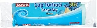 Cook Kokulu Çöp Torbası Banyo Boy (Okyanus) 32 x 42 cm (30 Adet/Rulo)