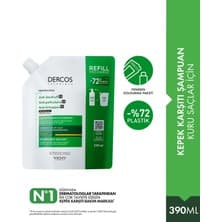 Vichy Dercos Kuru Saçlar İçin Kepek Karşıtı Saç Bakım Şampuanı 390 ml Yeniden Dolum Paketi