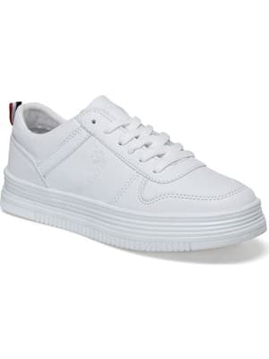 U.S. Polo Assn. Surı Beyaz Kadın Sneaker Kalın Taban Ayakkabı
