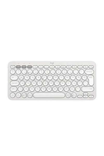 logitech K380s Pebble Keys 2 Çoklu Cihaz Özellikli Bluetooth Türkçe Q Klavye, Beyaz 920-011860