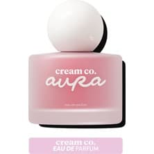 Cream Co. Aura Parfüm Edp 50 ml | Vanilyalı Pudralı Kalıcı Kokulu Kadın Parfümü Yasemin Zambak Sandal Ağacı Ud
