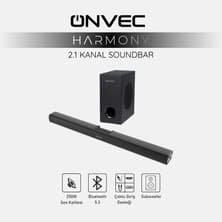 Onvec Harmony 2.1 Kanal Soundbar Bluetooth 5.3 HDMI Arc USB Optik Girişli Kablolu Subwoofer Ev Sinema Hoparlör Sistemi