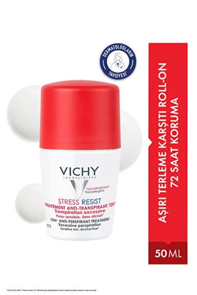 Vichy Stress Resist Aşırı Terleme Karşıtı 72 Saat Etkili Koruma Sağlayan Roll On Deodorant 50 ml