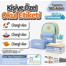 Obibaskı Kişiye Özel Okul Etiket Seti - 180 Adet - Kokusuz Ekolojik Mürekkep Pvc Etiket Sticker Sudan Etkilenmez