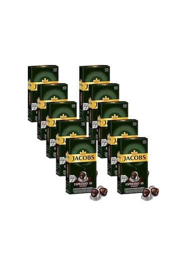 Jacobs Espresso 10 Intenso Nespresso Uyumlu Kapsül Kahve 10 x 10'lu
