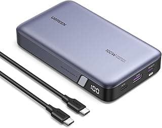 UGREEN 100W Güç Bankası 20000mAh 3 Portlu Harici Pil MacBook Pro/Air, iPhone 15 Pro Max/Pro/15/14 Pro, Galaxy S23 Ultra, Dell ile Uyum | PD 3.0 destekler, seyahat/ofis, dizüstü bilgisayar/cep telefonu şarjı için, MacBook, iPhone, Galaxy serisi ile uyumlu