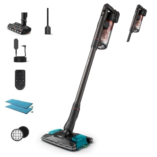 8000 Serisi Aqua Plus Kablosuz Dik Süpürge, 360° Güçlü Emiş, TriActive Akıllı LED Başlık, 80 dk'ya Kadar Kullanım, XC8153/10