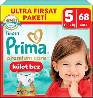 Prima Premium Care Külot Bez Ultra Fırsat Paketi 5 Numara 68 Adet Bebek Bezi