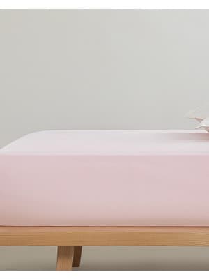 English Home Düz Pamuklu Tek Kişilik Lastikli Çarşaf 100x200 cm Toz Pembe