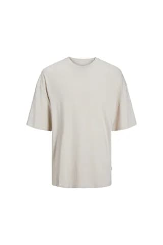 Jack & Jones Erkek Bisiklet Yaka Düz Renk Tisört - Charge 12259975 Moonbeam Siyah