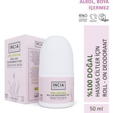 INCIA %100 Doğal Roll On Deodorant Hassas Ciltler İçin Ter Kokusu Önleyici Leke Yapmayan 50 ml