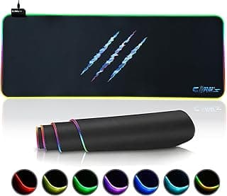 Claw's Raptor 80X30CM Mikrofiber Yüzey/Kaydırmaz Kauçuk Zemin 360° RGB Dikişli Xl Mousepad - Siyah