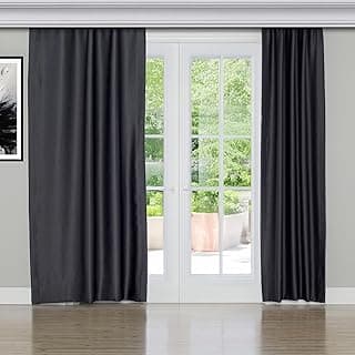 Gauze Fabric Design Blackout Antrasit Karartma Özellikli Fon Perde 100 x 260
