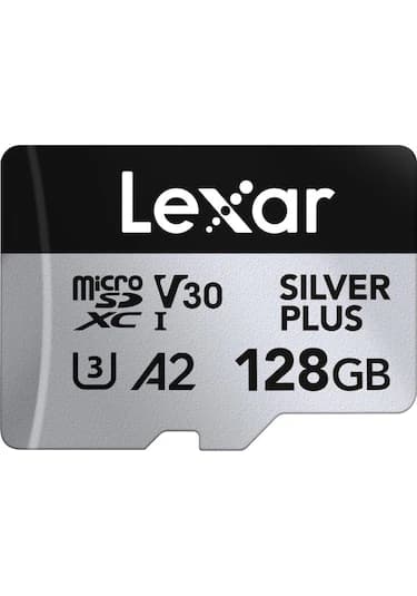 Lexar 128 GB Silver Plus 205 MB/s 4K V30 Uhsı Micro SD Hafıza Kartı