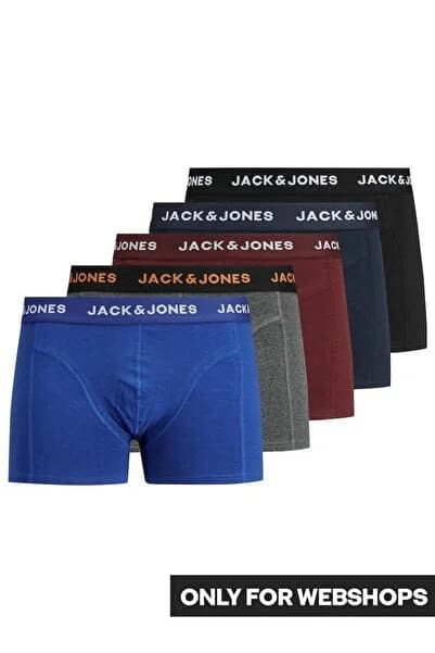 Jack Jones Black 5 Li Paket Erkek Boxer 12167028