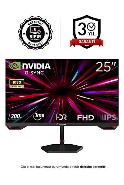 Rampage Crimson CR25R300F 25 300Hz 1ms CSOT FAST IPS FHD Freesync/G-Sync PC Flat Oyuncu Monitörü