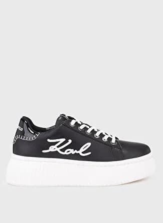 KARL LAGERFELD Siyah Kadın Deri Sneaker KL42372C