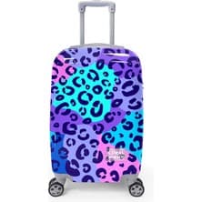 Coral High Leopar Desenli Kabin Boy Valiz (50CM) 16542