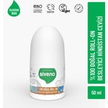 Siveno %100 Doğal Roll On Hindistan Cevizli Deodorant Ter Kokusu Önleyici Bitkisel Lekesiz Vegan 50 ml