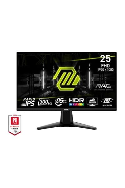 MSI MAG 255XF 24.5 1920x1080 300Hz 0.5ms Adaptive Sync Flat IPS Gaming (Oyuncu) Monitör