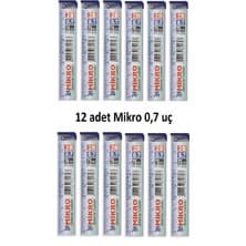 Mikro Kalem Ucu 0.7 12'li Paket Siyah Renk Dereceli Cetvelli Yumuşak Yazım Özelliği
