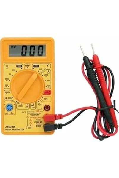 China Multimetre Voltmetre Dijital Cep tipi DT-830D Sarı