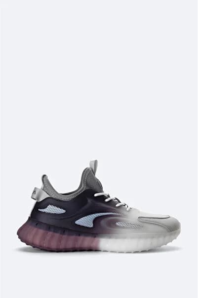 Erkek Gri Nefes Alan Hafif Sneaker Ayakkabı A41Y8024