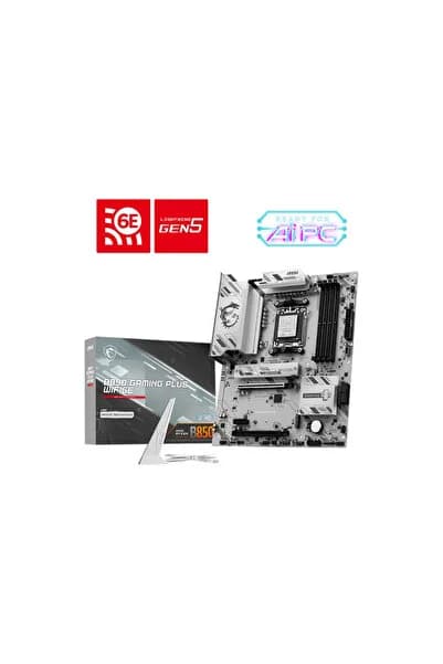 B850 GAMING PLUS WIFI6E AM5 DDR5 8200(OC)Mhz ATX Gaming (Oyuncu) Anakart