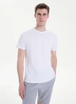 Limon Beyaz Erkek T Shirt L6SM TST9522