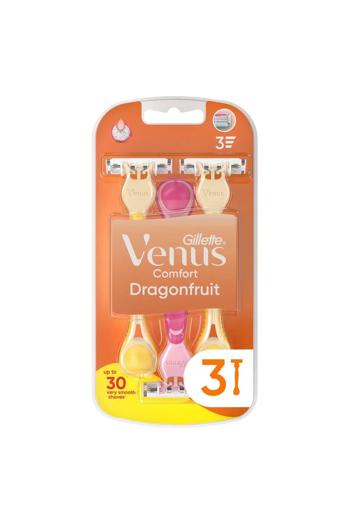 Gillette Venus Simply Venus 3 Dragonfruit Kullan At Tıraş Bıçağı 3 Adet